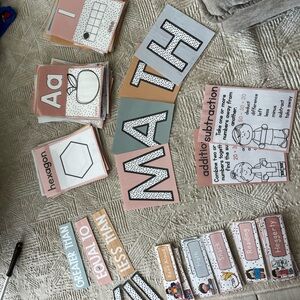 Educational Math and Alphabet Flashcards Set